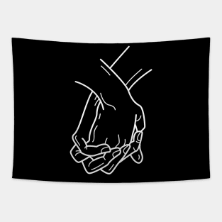 Hands Togetherness - inseparable friendship Tapestry