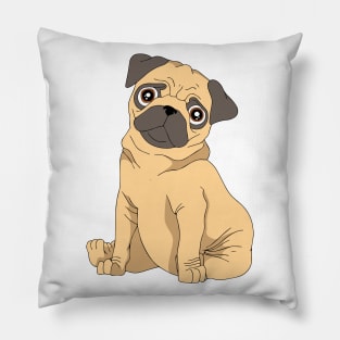 Pug - Cute Pug Dog Pillow