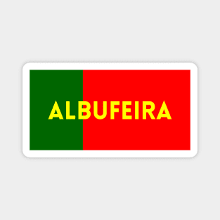 Albufeira City in Portuguese Flag Colors Magnet