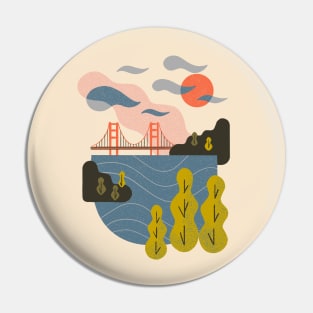 Bay Sunset Pin