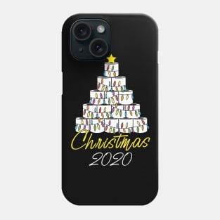 White Toilet Paper Christmas Tree, Funny Xmas Gift, Holiday Party Phone Case