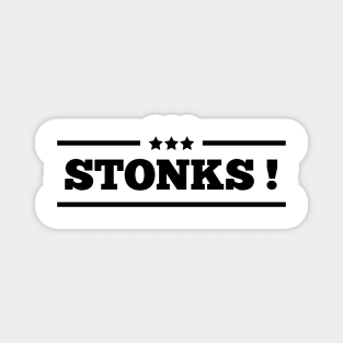 Stonks! (White) Magnet