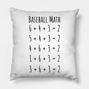 Baseball Math Funny Double Play Tee Shirts Pillow