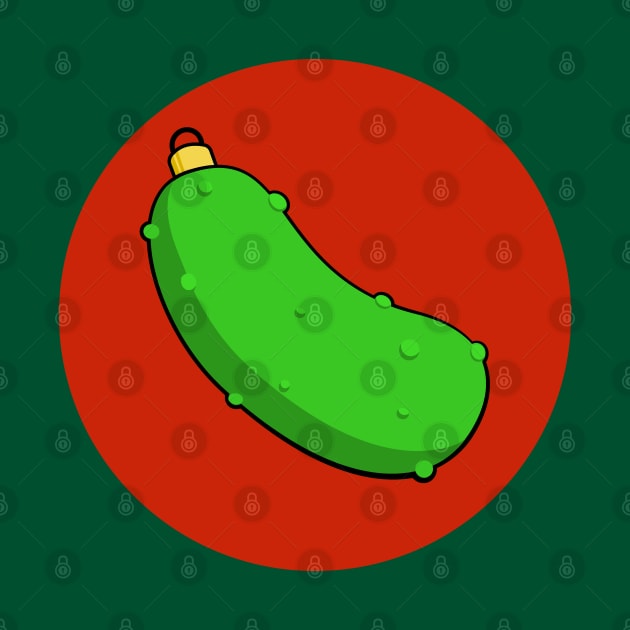 Christmas Pickle Ornament Design by Huhnerdieb Apparel