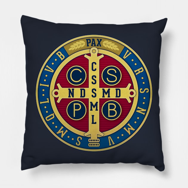 St. Benedict Medal Pillow by DireBadger