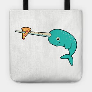 Narwhals Love Pizza Tote