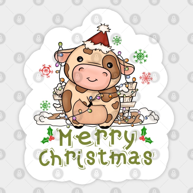 Black White Stickers, Stickers Laptop Cows, Christmas Sticker