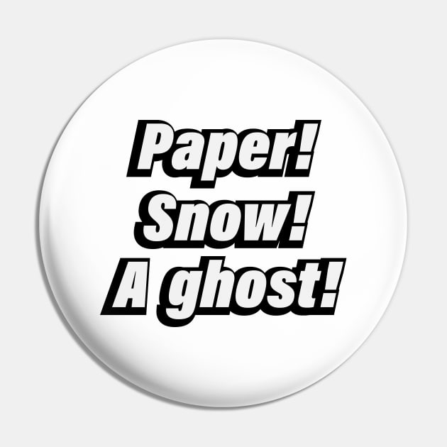 Paper! Snow! A Ghost! Pin by CRE4T1V1TY