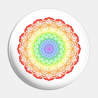 Rainbow Gay Pride Mandala Pin