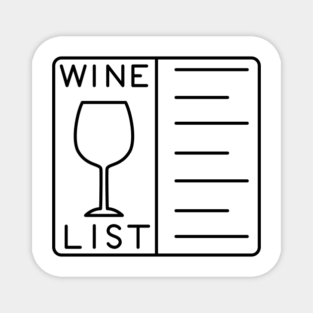 Wine List Magnet by SWON Design