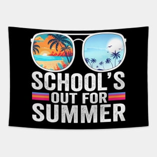 Schools Out For Summer Glasses  Of School Teacher Tapestry