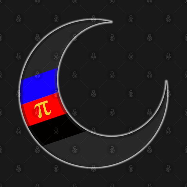 Polyamory Pride Crescent Moon by Curse Me Not