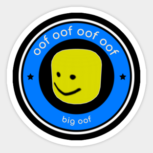 Roblox Big Head Big Oof Noob Meme Roblox Sticker Teepublic - big head is back roblox o