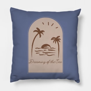 Dreaming of the Sea Palm Trees Pillow