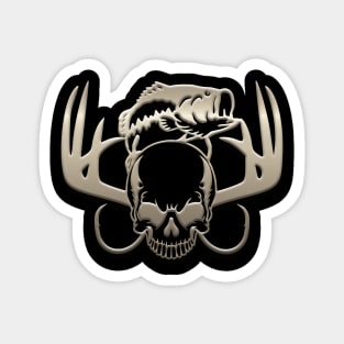 Sportsman Skull Gold Magnet