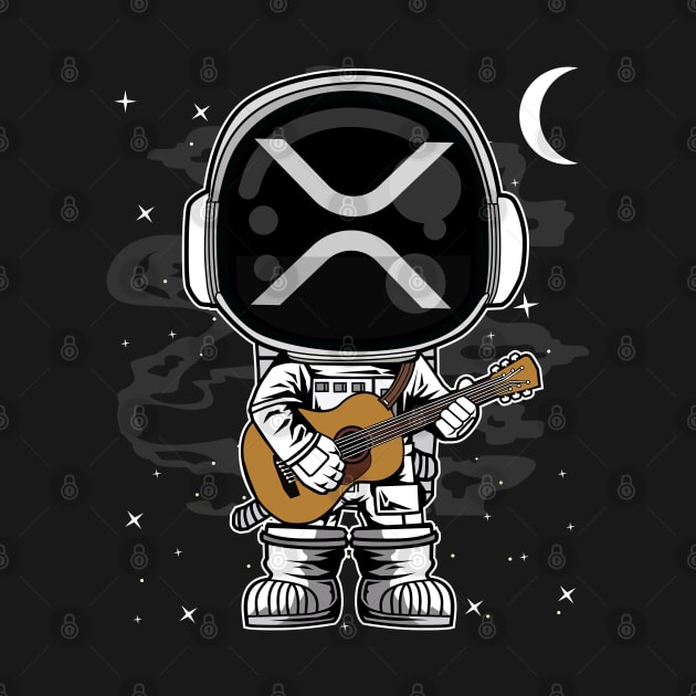 Astronaut Guitar Ripple XRP Coin To The Moon Crypto Token Cryptocurrency Blockchain Wallet Birthday Gift For Men Women Kids by Thingking About