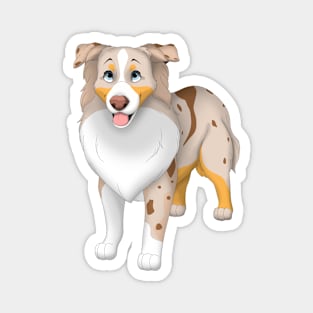 Red Merle Miniature American Shepherd Dog Blue Eyes Magnet