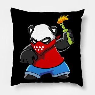 Panda Riot Pillow