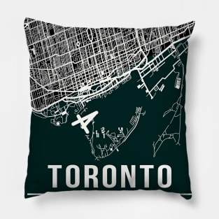 Toronto city map, urban city map Canada Pillow