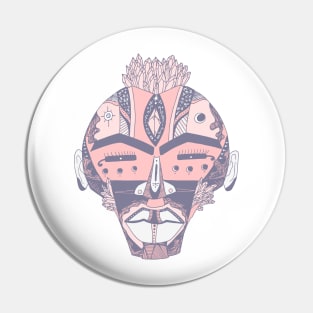 Npink African Mask 4 Pin