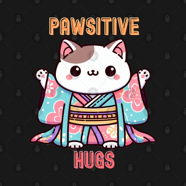 Japanese cat Positive vibes by Japanese Fever