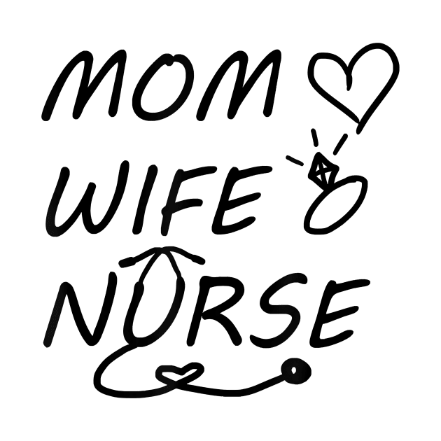 Mom Wife Nurse Retro Healthcare Professional Nursing by HillySeonard