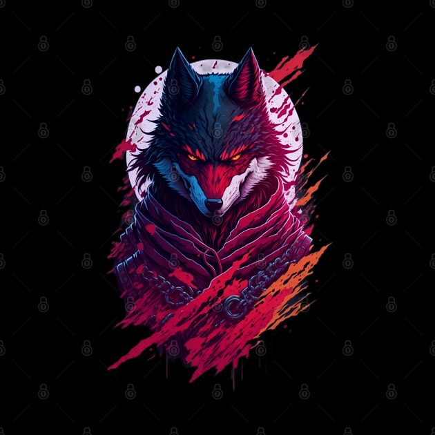 Evil Ninja Wolf by Safdesignx