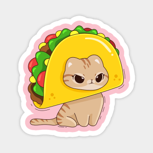 Cat and tacos Magnet