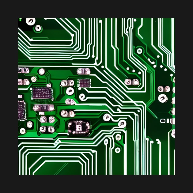 "Tech Circuit" - A Modern and Intricate Printed Circuit Board Artwork for Tech Enthusiasts! by AlienMirror