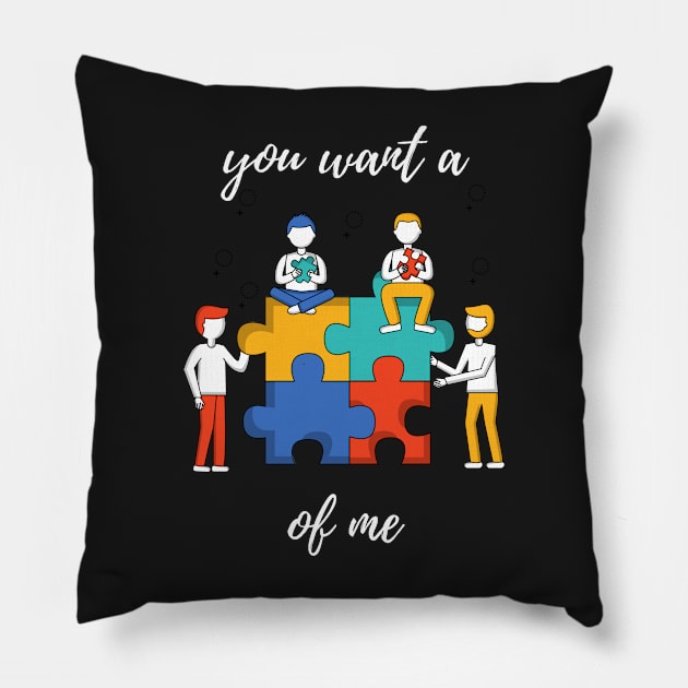 You want apiece of me funny saying Pillow by Totalove