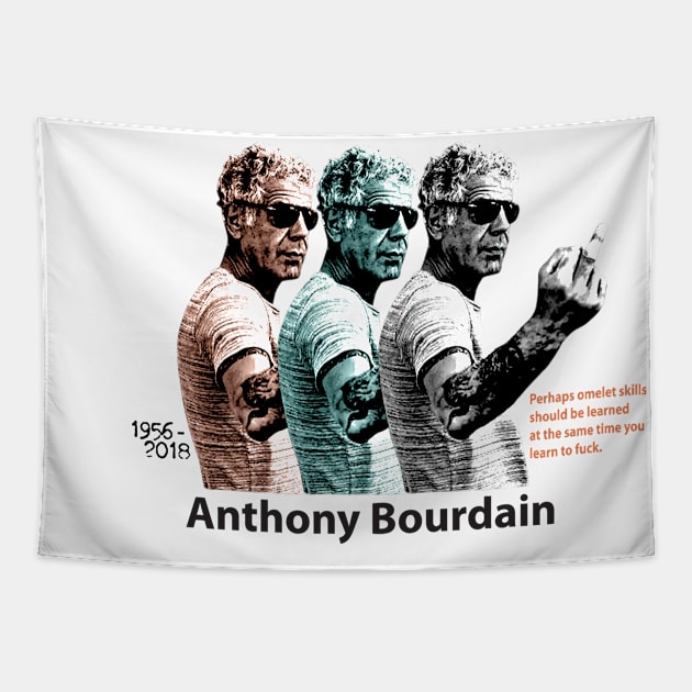 LEGENDARY CHEF ANTHONY BOURDAIN - 1956- 2018 Tapestry by CrazyRich Bimasakti1'no11