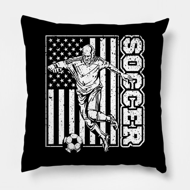 USA Soccer Player Futbol Pillow by megasportsfan