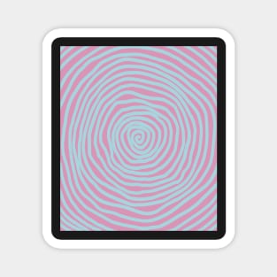 spiral pattern blue pink halloween pastel Magnet