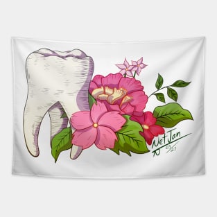 wisdom tooth pink Tapestry