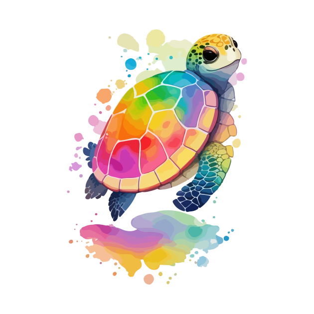 Turtle - Colorful Animals by MIST3R