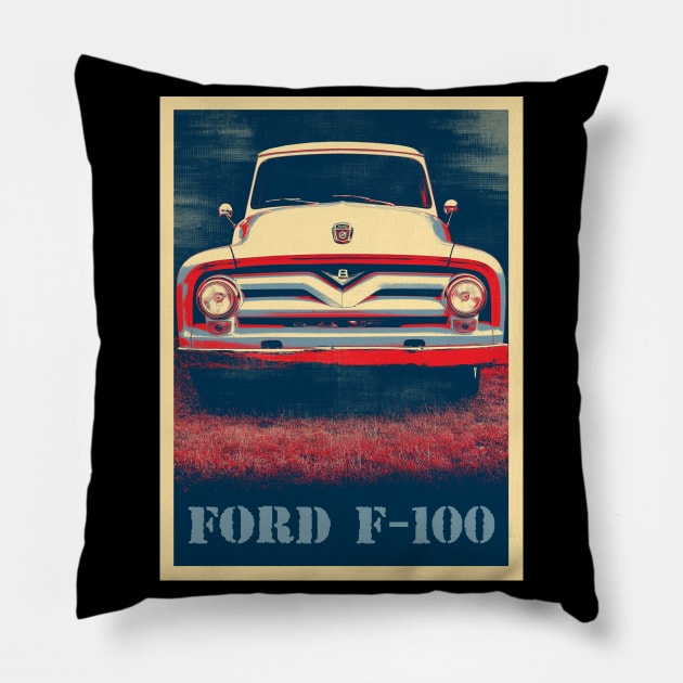 ford f100 - hope Pillow by hottehue