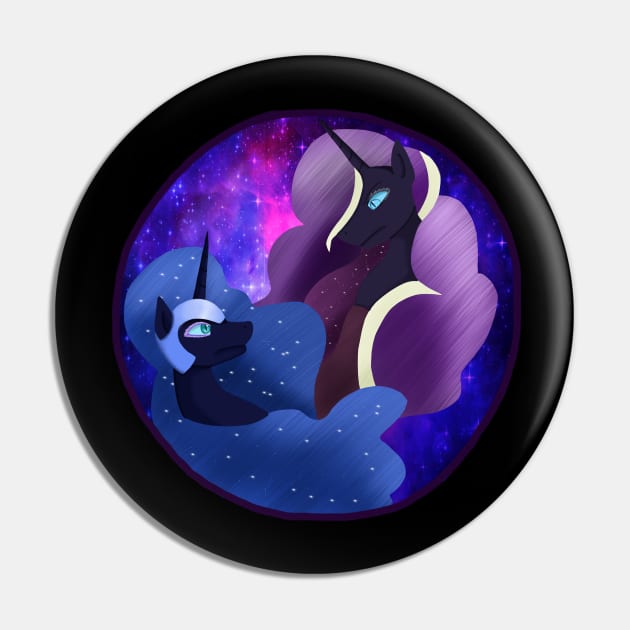 Nightmare Moon vs Nightmare Rarity Pin by ASinglePetal