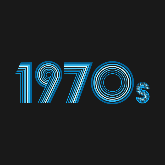 1970s Retro Blue Disco Font by Art by Deborah Camp