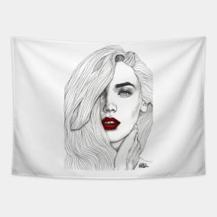 Red Lips Tapestry