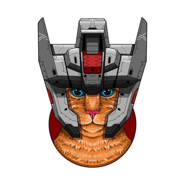 Feline mecha: Gundam Helmet Edition by virgot