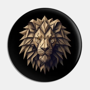 Geometric Pride Wear: Unleash Your Inner Lion with 3D Illusion Tees Pin