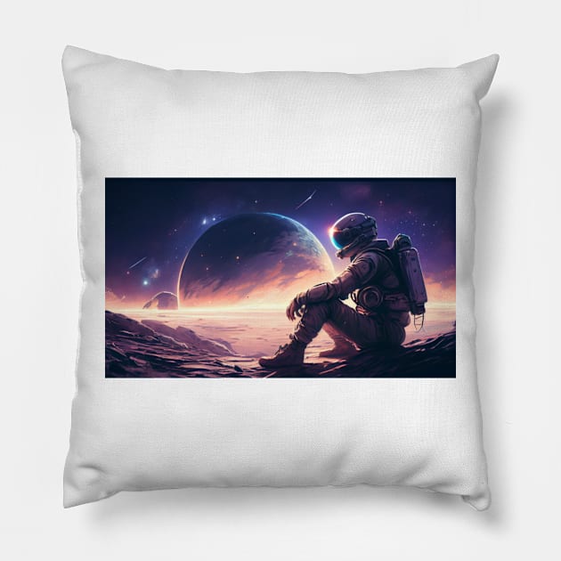 Astronaut poster Pillow by Aura.