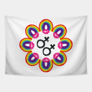 female gender gay mandala Tapestry