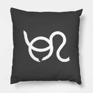 Taurus and Leo Double Zodiac Horoscope Signs (White) Pillow