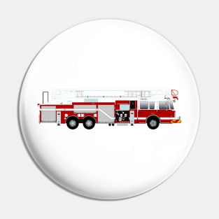 Red and White Fire Truck - Ladder Pin