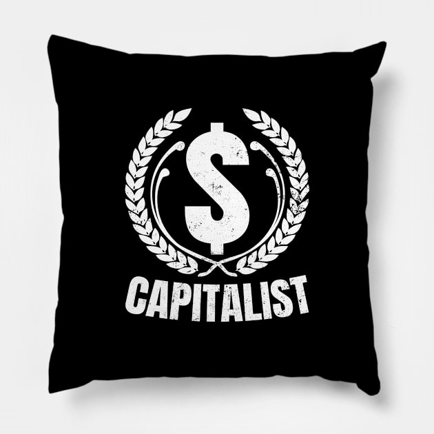 Capitalist Shirt | Anti Socialism Gift Pillow by Gawkclothing