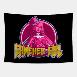 Level Up Your Style with Neon Gamer Girl Tapestry