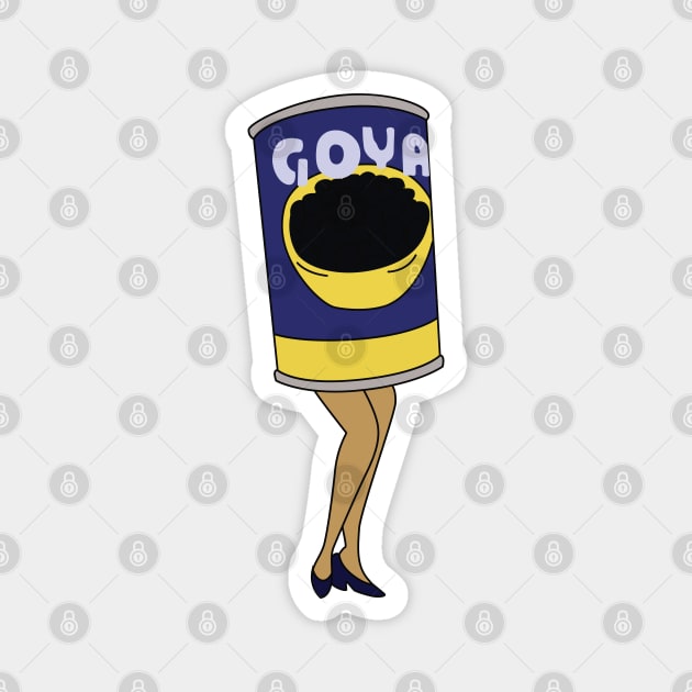 Goya Beans Mascot Magnet by saintpetty