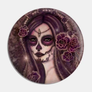 Haunted Memories day of the dead by Renee Lavoie Pin