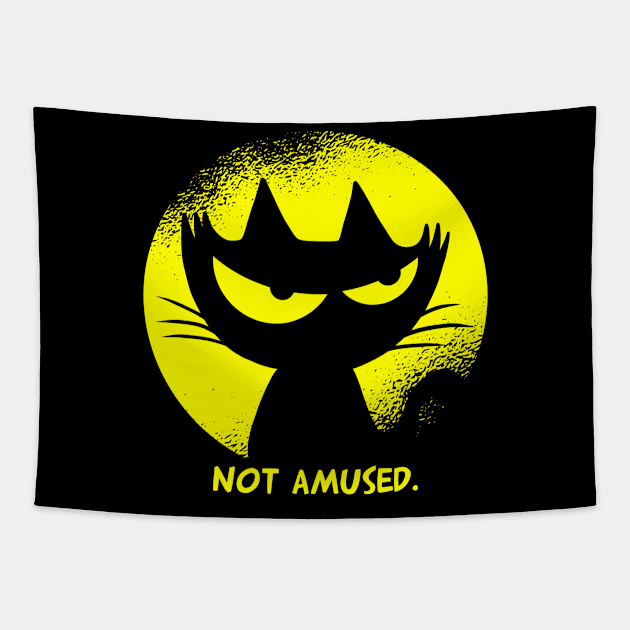 funny cat – Darkness the cat is not amused Tapestry by LiveForever